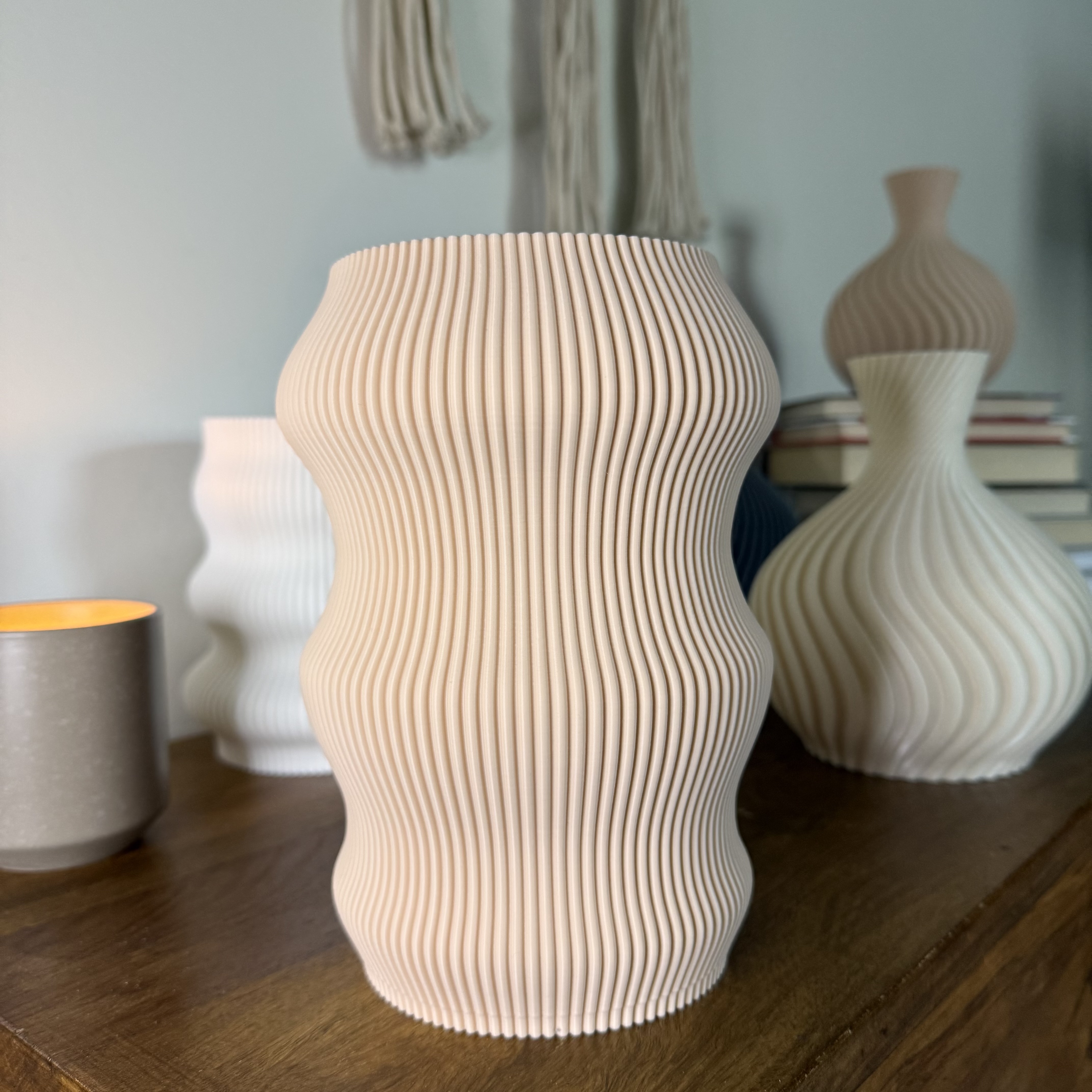 Vase Wave STL File – 3D Printable Design with Commercial License - Thumbnail 2