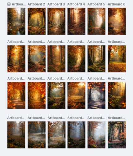50 Autumn Forest Digital Backdrops, Fall Photography Background Bundle, Woodland Portrait Scenes,  Maternity, Child, Family Photoshoot - Thumbnail 8