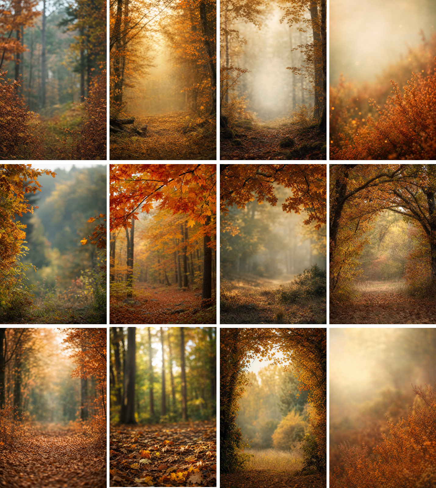 40 Golden Autumn Portrait Digital Backdrops, Fall Forest Photography Background Bundle, Maternity Baby Child Family Photoshop Composite JPG - Thumbnail 10