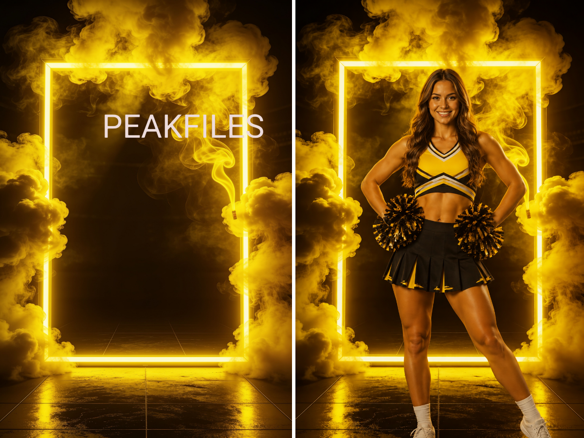 55 Light & Fogs Sport Backdrops | Sports Photography Backgrounds | Basketball, Football, Soccer, Cheer & Athlete Portraits - Thumbnail 3
