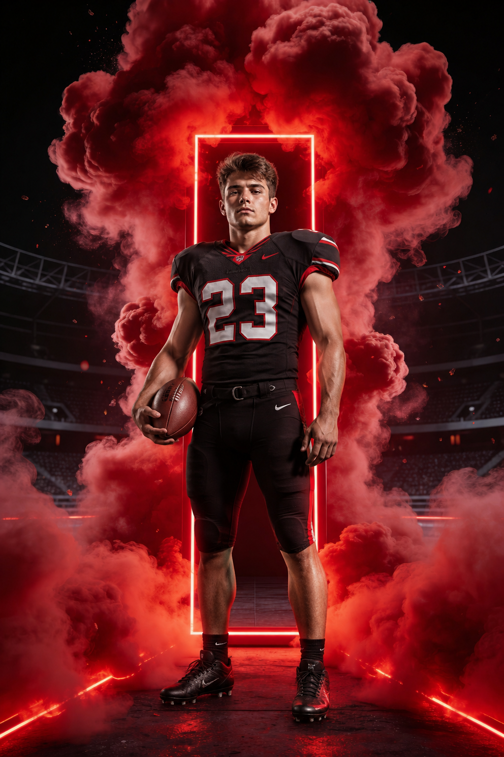 55 Light & Fogs Sport Backdrops | Sports Photography Backgrounds | Basketball, Football, Soccer, Cheer & Athlete Portraits - Thumbnail 8