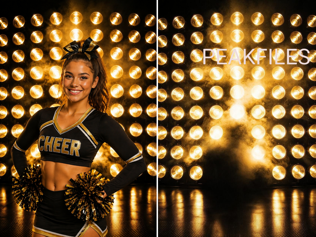 50 Sports Spotlights Digital Backdrops, Athlete Portrait Photography, Neon Stadium Lights, Team Media Day Background, Sports Banner Template - Thumbnail 2