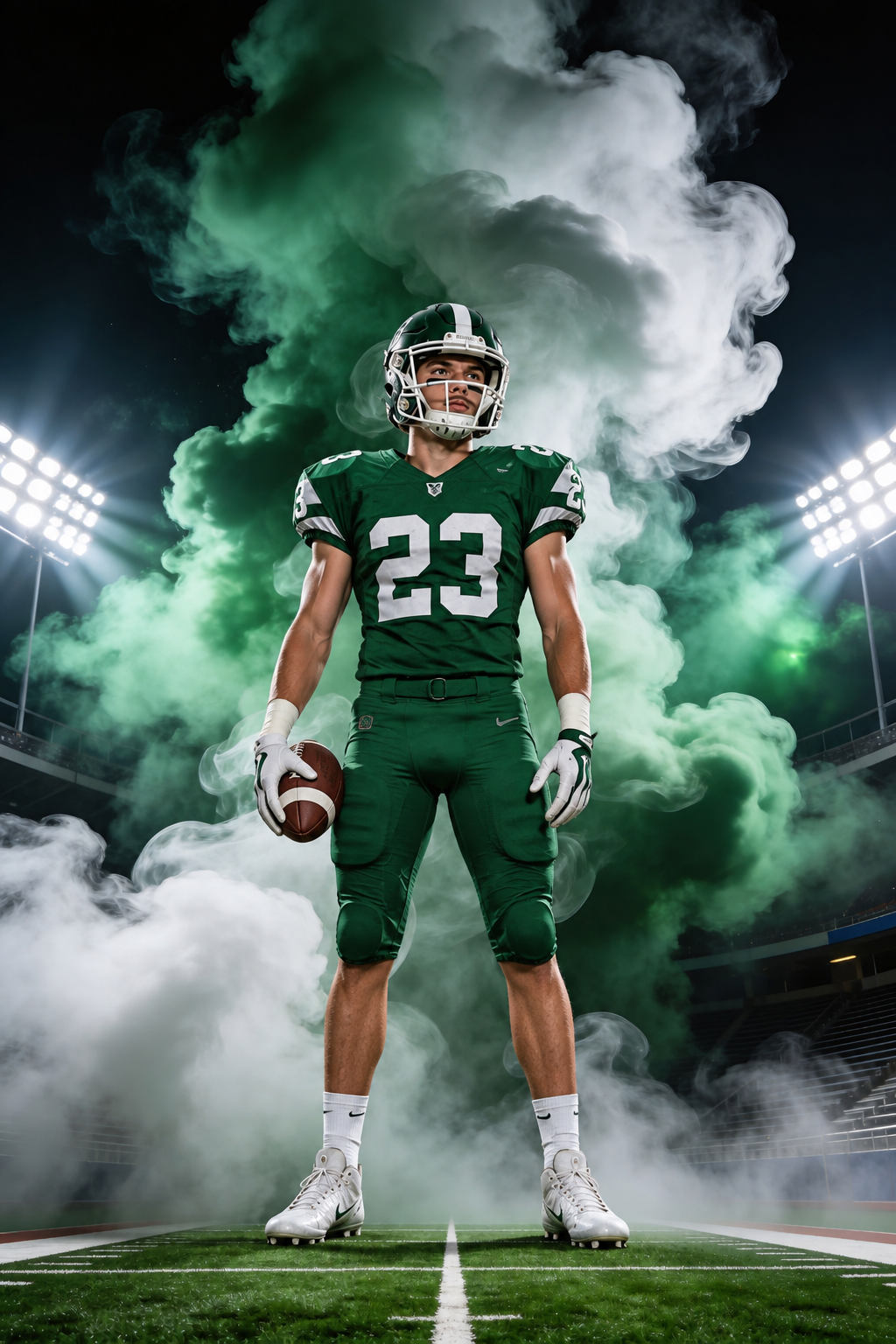 65 High School Football Senior Night Digital Backdrops, Sports Photography Portraits, Stadium Smoke Bundle, Player JPG Backgrounds - Thumbnail 7