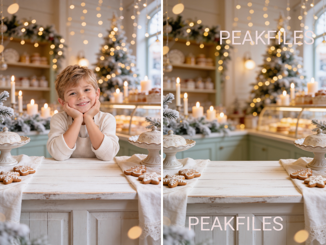 55 Christmas Nook Digital Backdrops, Cozy Holiday Photography Scenes, Winter Wonderland Set, Instant Download - Thumbnail 4