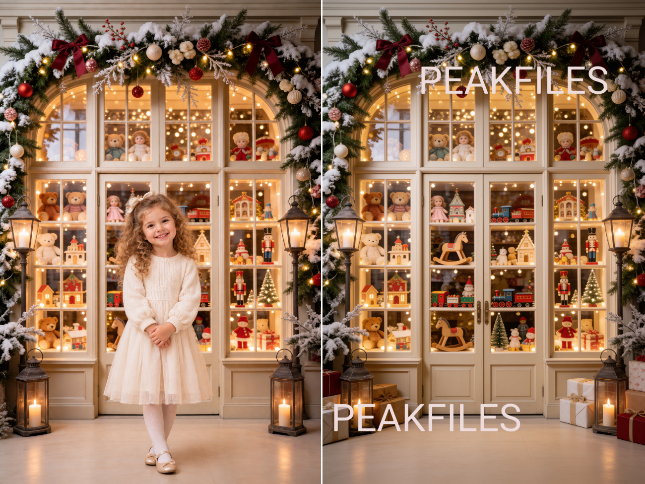 55 Christmas Nook Digital Backdrops, Cozy Holiday Photography Scenes, Winter Wonderland Set, Instant Download - Thumbnail 5