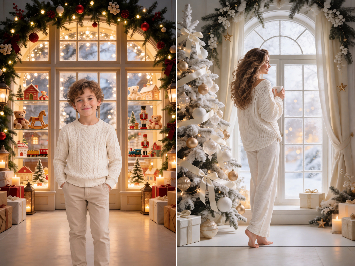 55 Christmas Nook Digital Backdrops, Cozy Holiday Photography Scenes, Winter Wonderland Set, Instant Download - Thumbnail 7