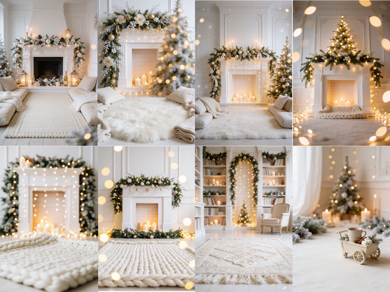 55 Christmas Nook Digital Backdrops, Cozy Holiday Photography Scenes, Winter Wonderland Set, Instant Download - Thumbnail 10
