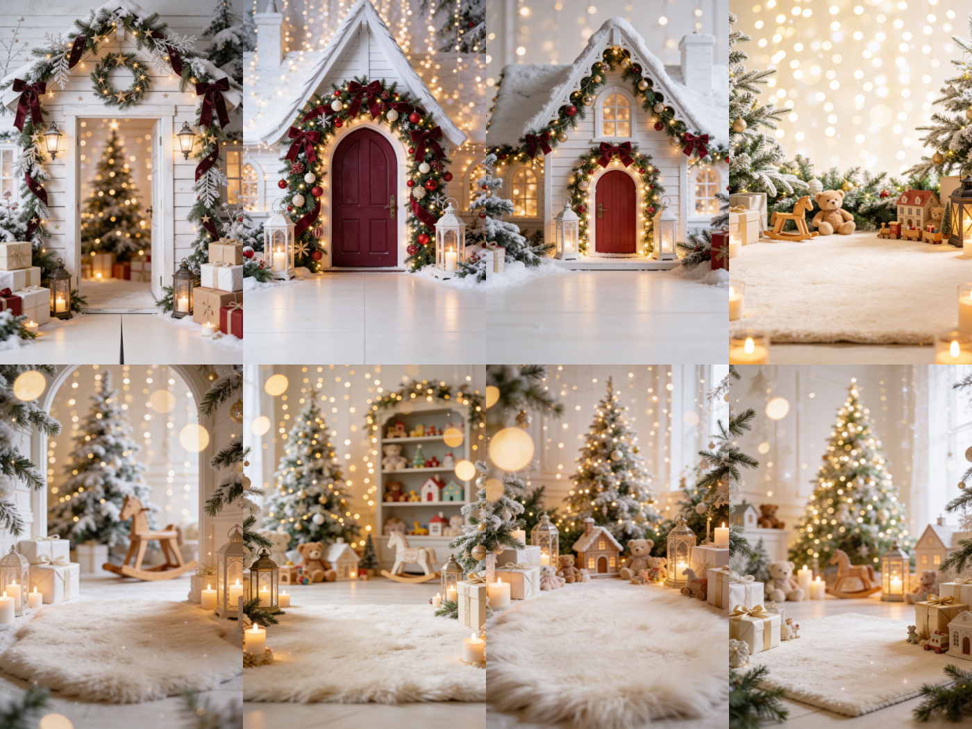 55 Christmas Nook Digital Backdrops, Cozy Holiday Photography Scenes, Winter Wonderland Set, Instant Download - Thumbnail 13