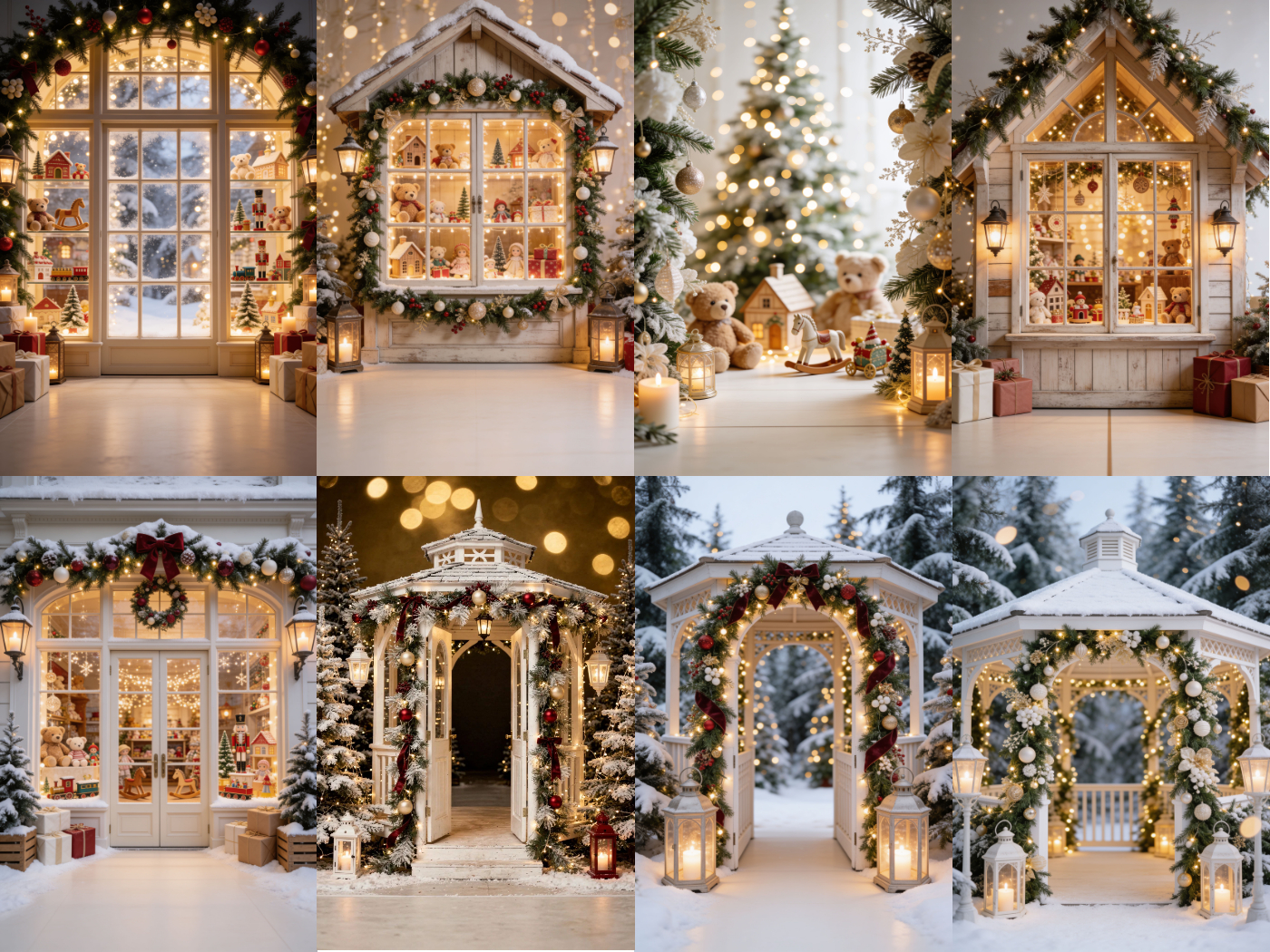 55 Christmas Nook Digital Backdrops, Cozy Holiday Photography Scenes, Winter Wonderland Set, Instant Download - Thumbnail 14