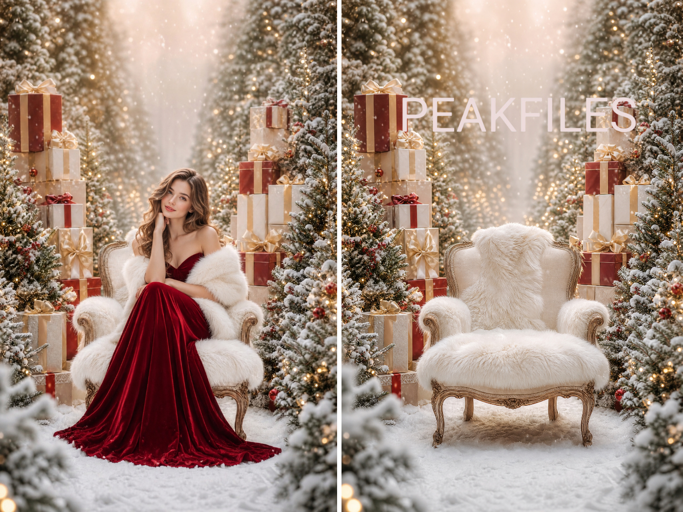 Winter Wonderland Digital Backdrops, Christmas Photography Backgrounds, 20 Winter Scenes - Thumbnail 2