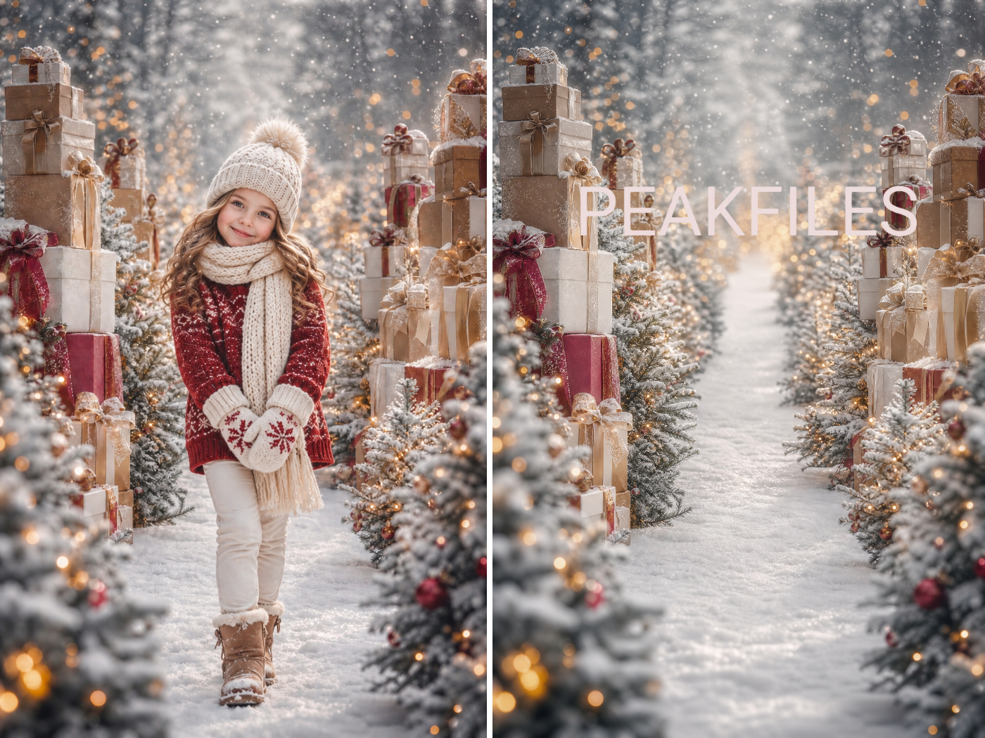 Winter Wonderland Digital Backdrops, Christmas Photography Backgrounds, 20 Winter Scenes - Thumbnail 3
