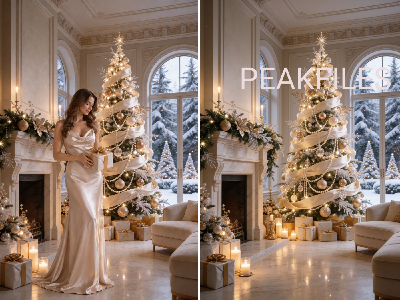 Christmas Digital Backdrops, Home Photography Backgrounds, 40 Portrait & Horizontal - Thumbnail 2