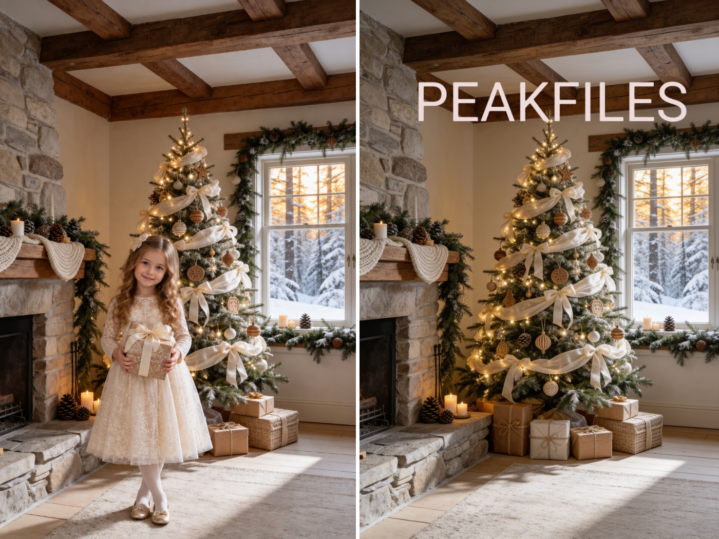 Christmas Digital Backdrops, Home Photography Backgrounds, 40 Portrait & Horizontal - Thumbnail 4