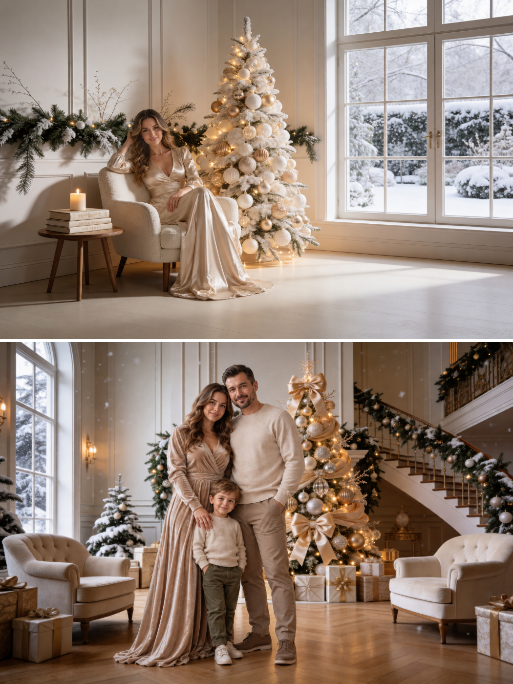 Christmas Digital Backdrops, Home Photography Backgrounds, 40 Portrait & Horizontal - Thumbnail 7