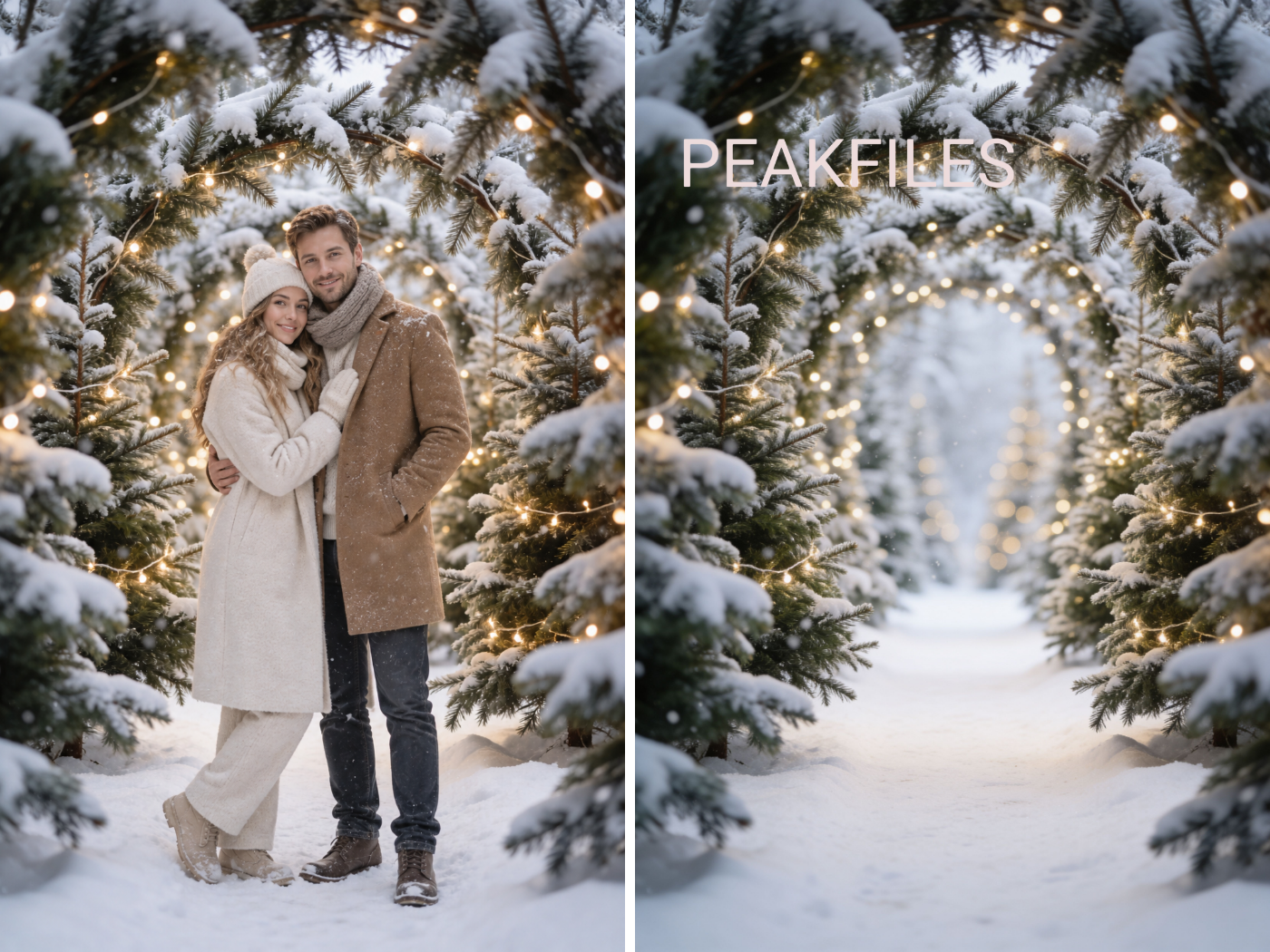 Christmas Tree Farm Digital Backdrops, 40 Winter Photography Backgrounds - Thumbnail 6