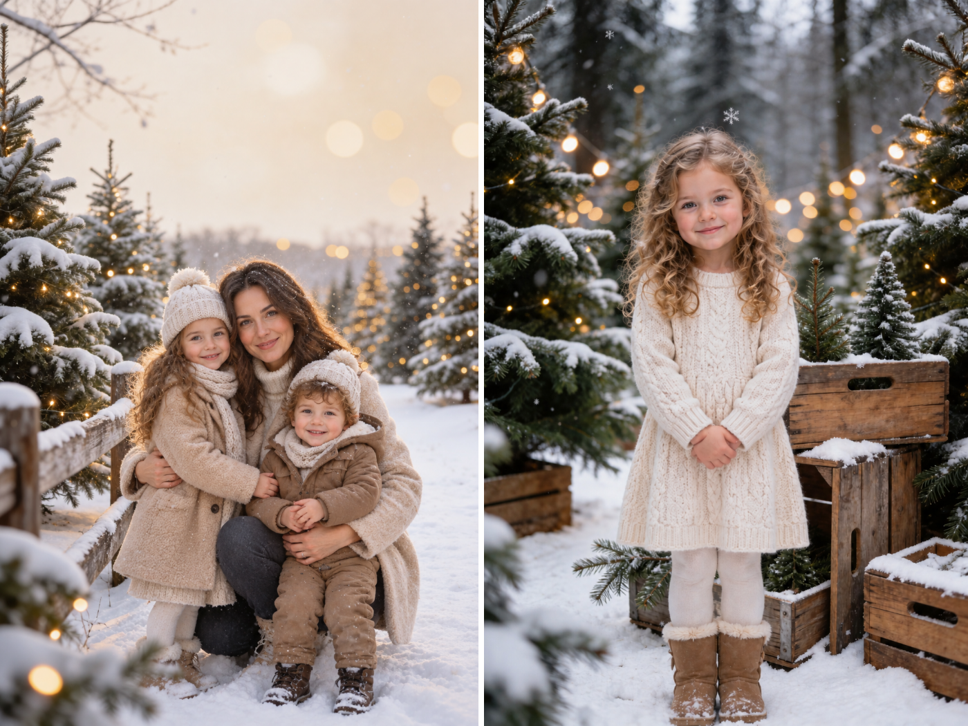 Christmas Tree Farm Digital Backdrops, 40 Winter Photography Backgrounds - Thumbnail 8