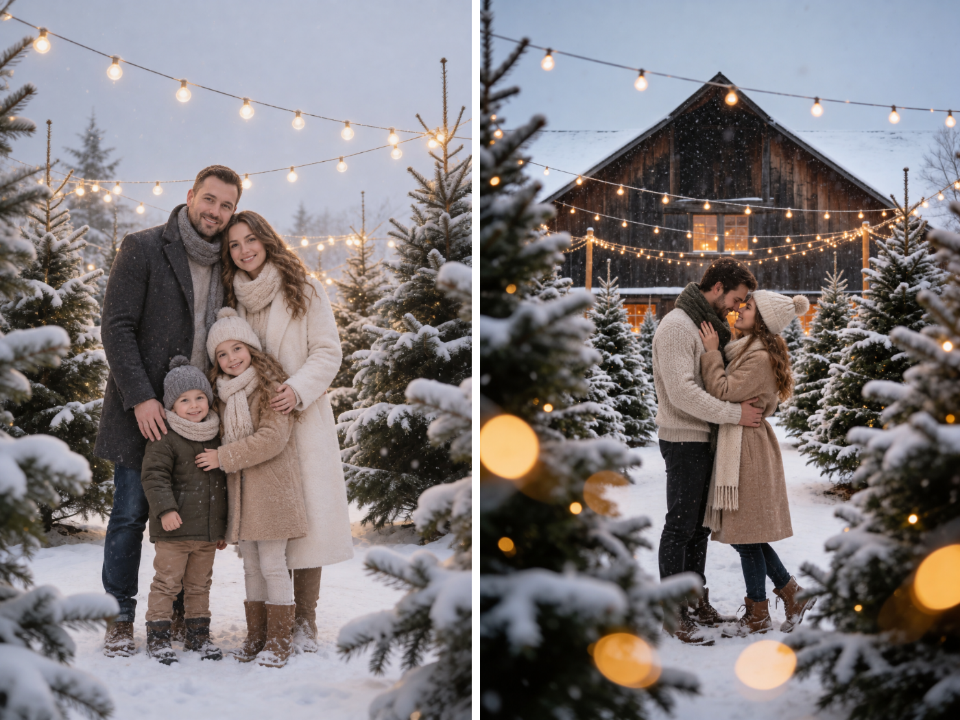 Christmas Tree Farm Digital Backdrops, 40 Winter Photography Backgrounds - Thumbnail 9