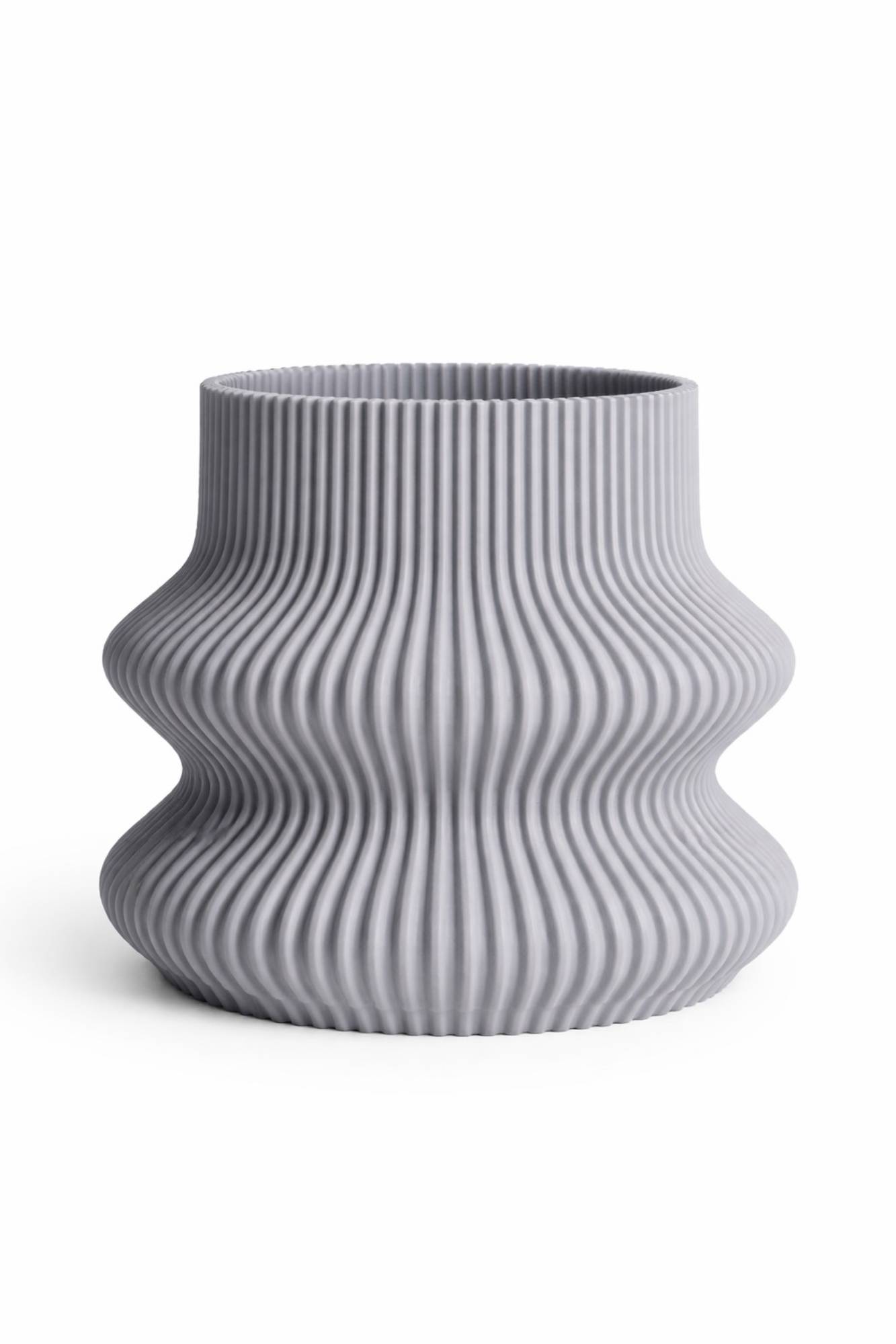 Wavy Flower Pot set of 3 STL – Commercial License – For 3D Printing - Image 1