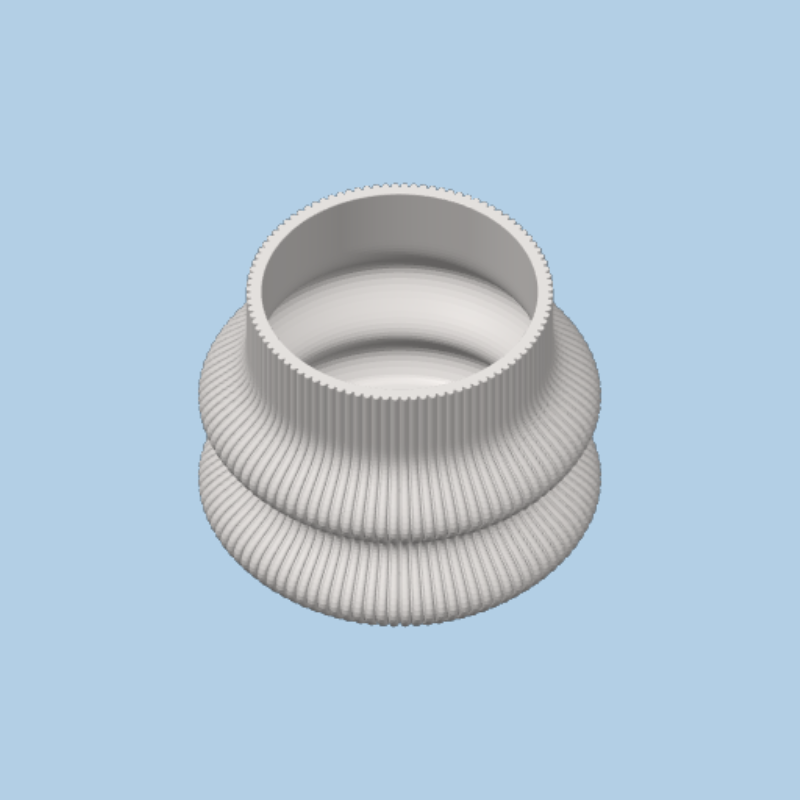 Wavy Flower Pot set of 3 STL – Commercial License – For 3D Printing - Thumbnail 3