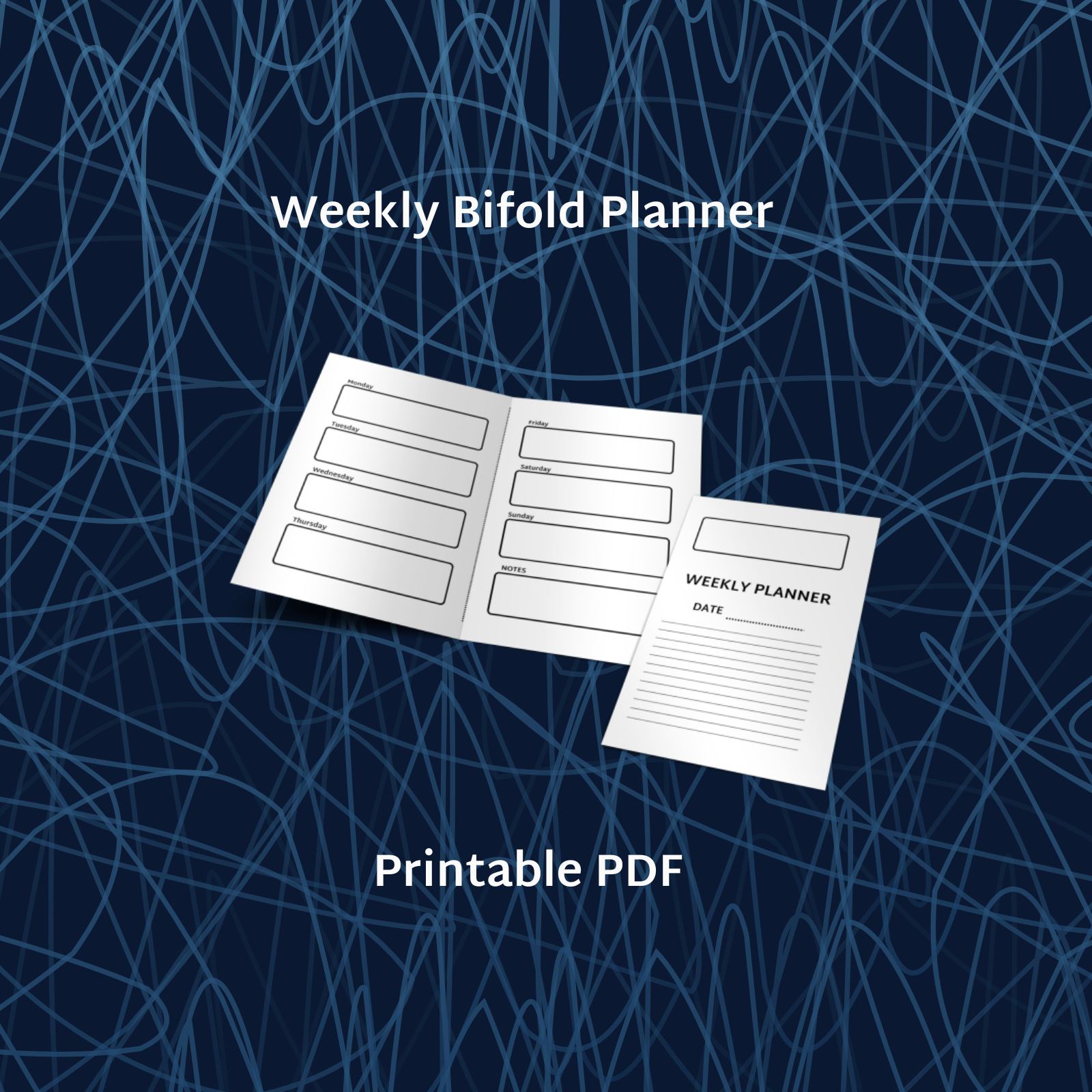 Weekly Bifold Planner – Minimal Printable A4 - Image 1
