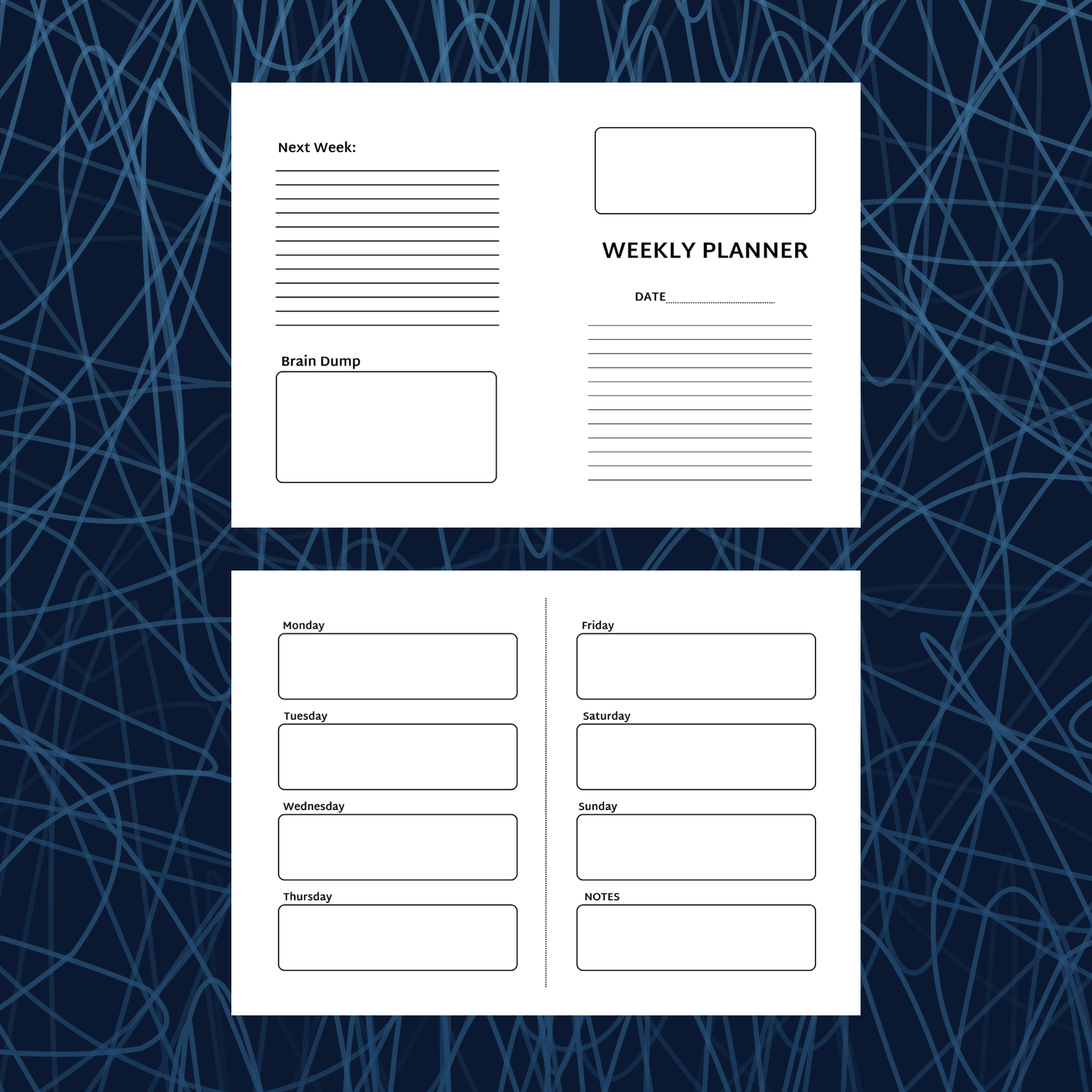 Weekly Bifold Planner – Minimal Printable A4 - Thumbnail 3