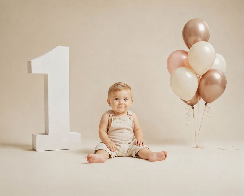 ONE First Birthday Backdrops Set for Girls and Boys, Pastel Party Background Digital, Cake Smash Scenes, 1st Birthday Studio Photography - Thumbnail 3