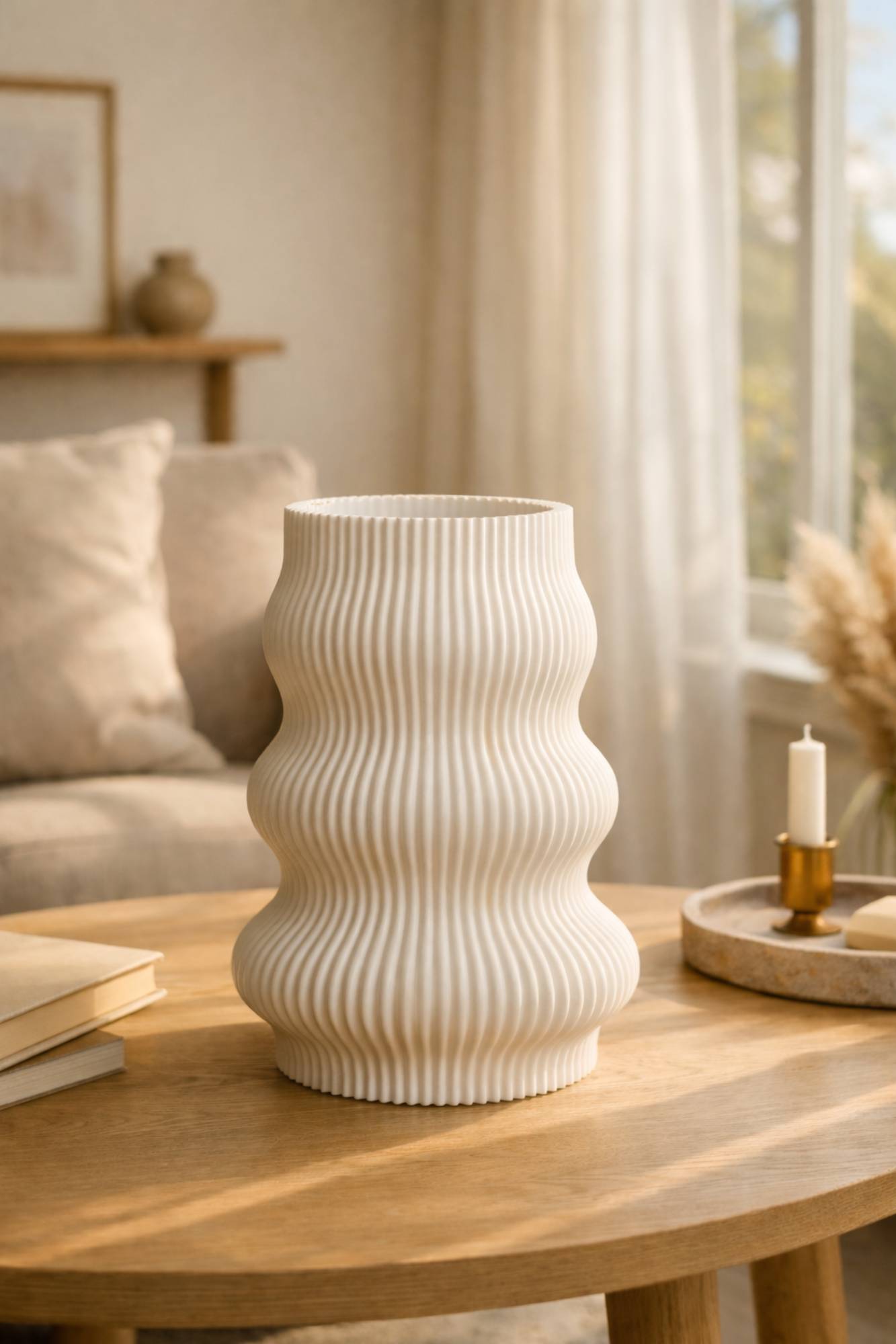 Modern Vase STL File – 3D Printable Design with Commercial License - Thumbnail 3