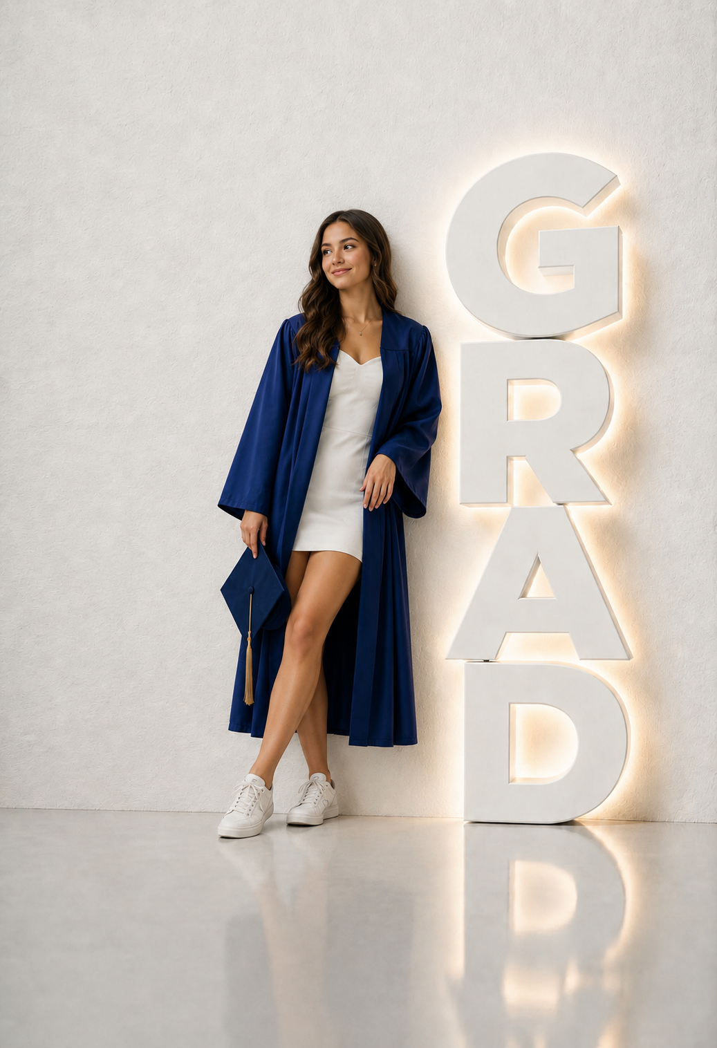Graduation Digital Backdrop | 2026 Senior Photo Backgrounds with 3D GRAD Letters - Thumbnail 2