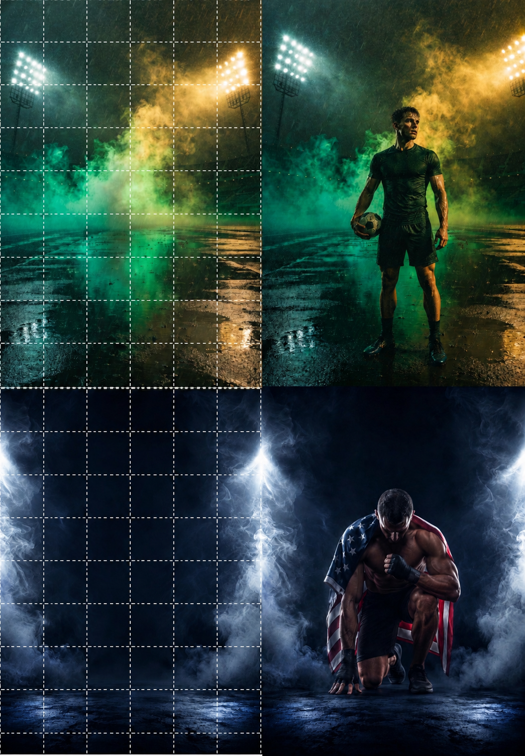 50 Colorful Smoke Sports Digital Backdrops | Senior Night Athlete Portraits | JPG Background Bundle - Thumbnail 2