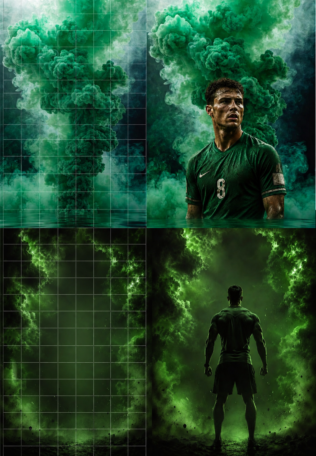 50 Colorful Smoke Sports Digital Backdrops | Senior Night Athlete Portraits | JPG Background Bundle - Thumbnail 5