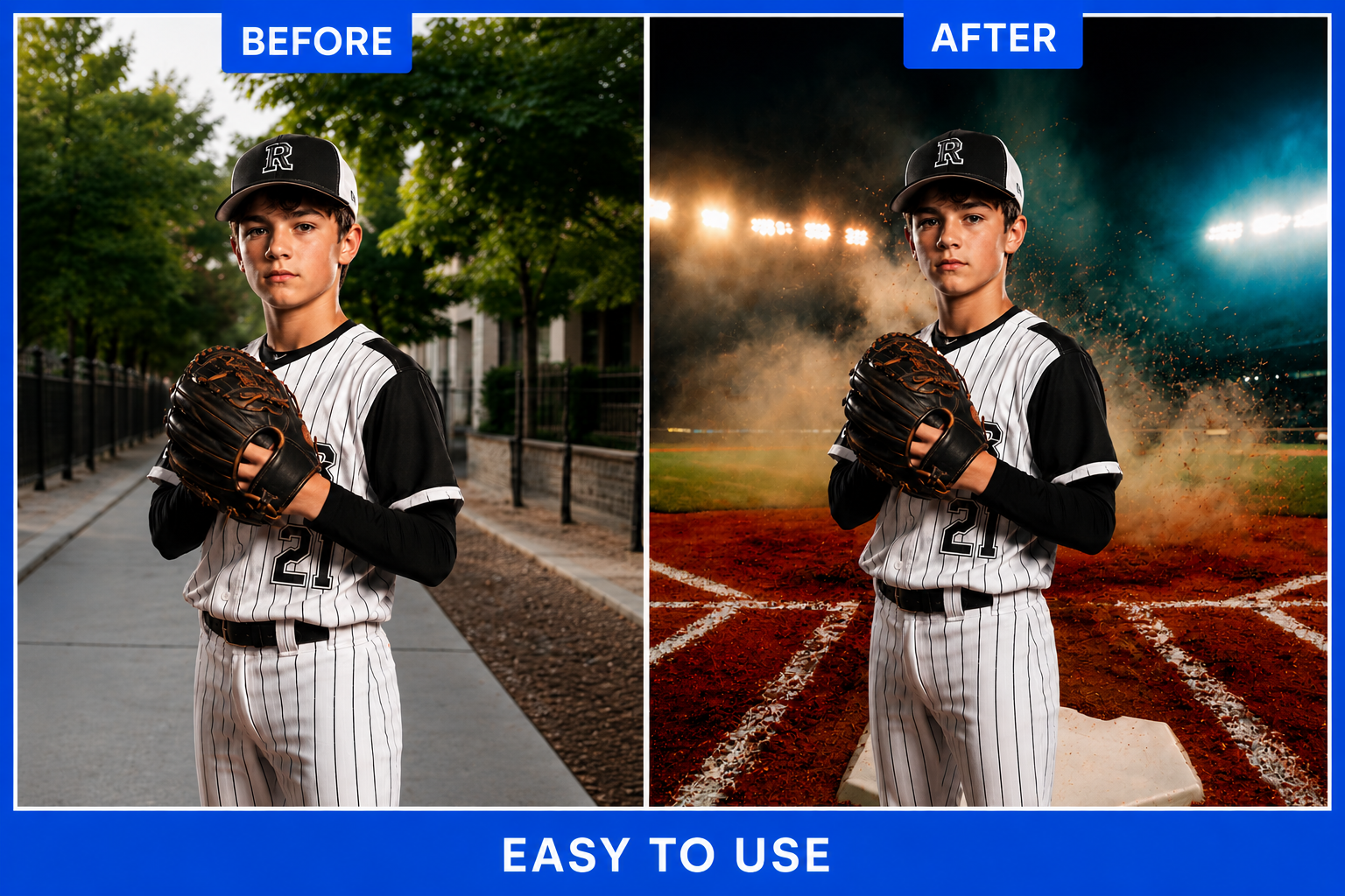 35 Baseball Digital Backdrops: Stadium Lights, Smoke Effects, Sports Photo Backgrounds, Baseball Photoshop Overlay, Team Portrait Backdrop - Thumbnail 2