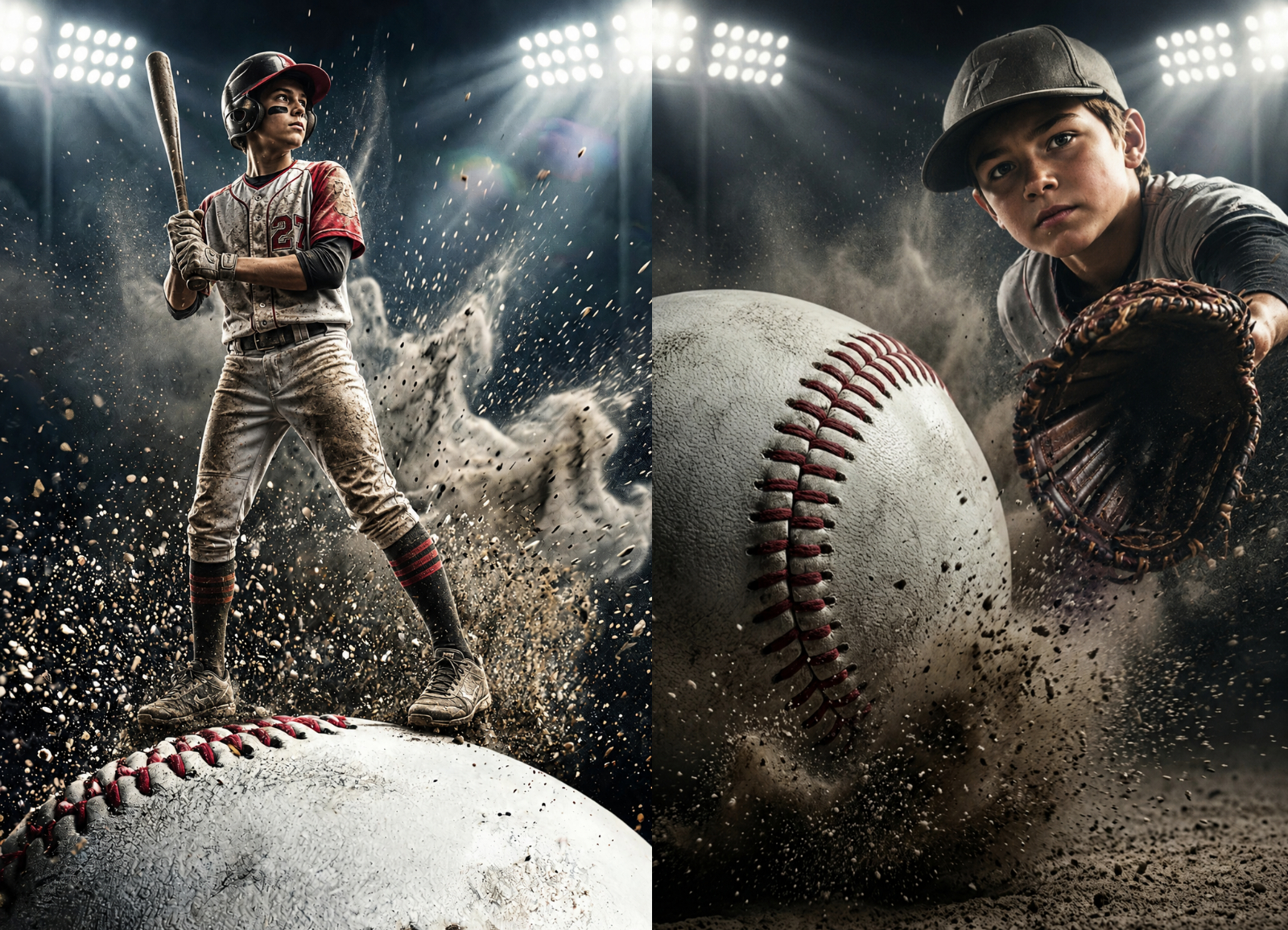 35 Baseball Light Digital Backdrops PNG JPG, Sports Photography Backgrounds, Editable Baseball Photoshop Templates, Sports Photo Backgrounds - Thumbnail 2