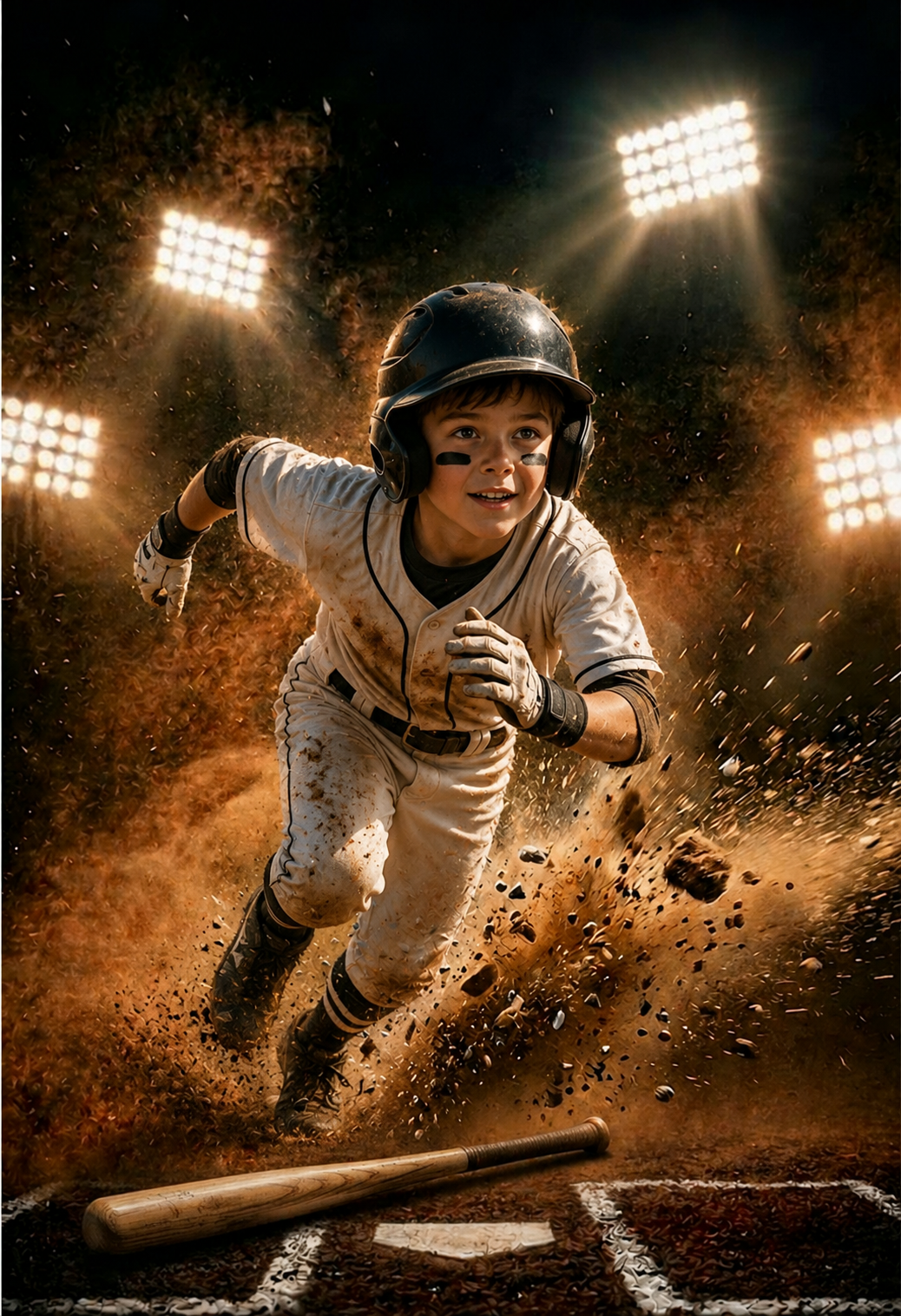 35 Baseball Light Digital Backdrops PNG JPG, Sports Photography Backgrounds, Editable Baseball Photoshop Templates, Sports Photo Backgrounds - Thumbnail 3