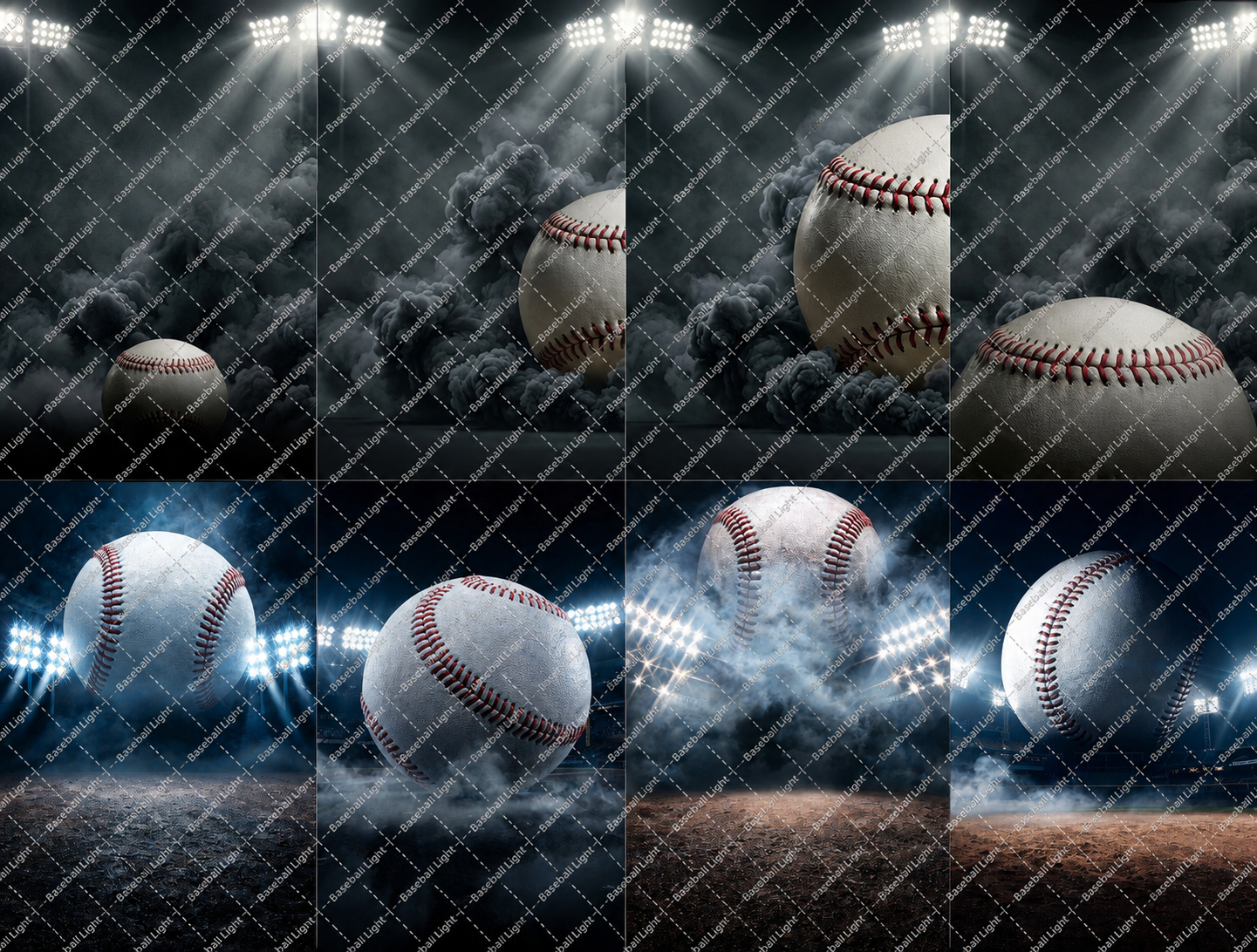 35 Baseball Light Digital Backdrops PNG JPG, Sports Photography Backgrounds, Editable Baseball Photoshop Templates, Sports Photo Backgrounds - Thumbnail 12