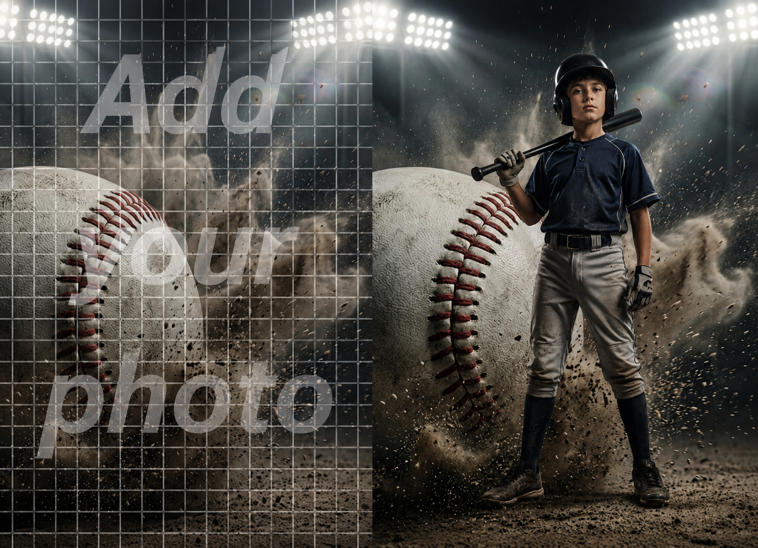 35 Baseball Light Digital Backdrops PNG JPG, Sports Photography Backgrounds, Editable Baseball Photoshop Templates, Sports Photo Backgrounds - Thumbnail 14
