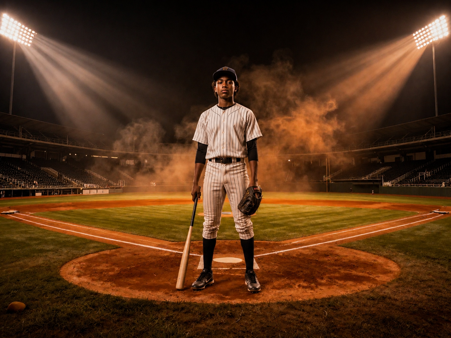50 Baseball Digital Backdrops – Baseball Stadium Backgrounds, Stormy Skies, Night Games, JPG Files - Thumbnail 6