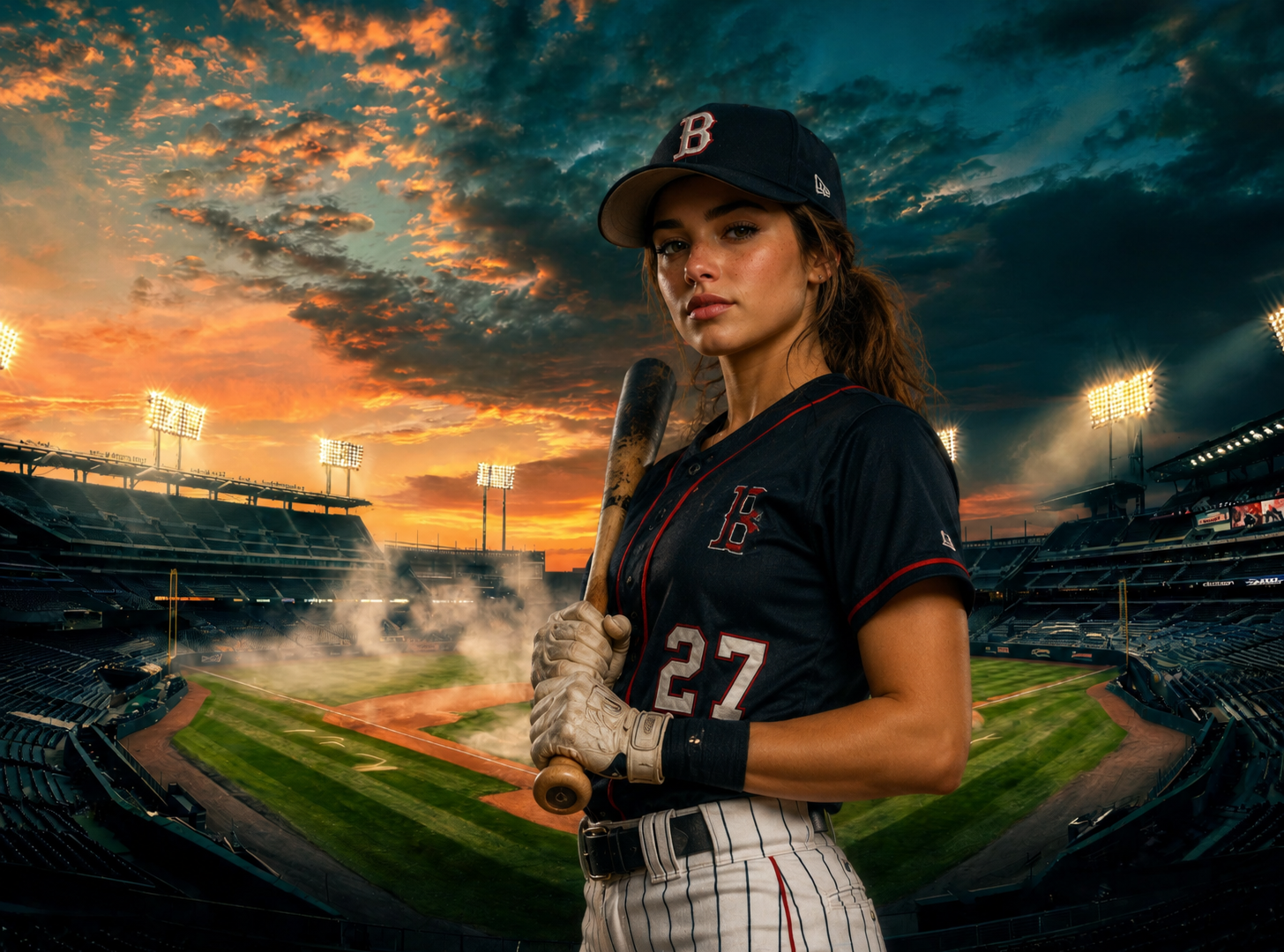 50 Baseball Digital Backdrops – Baseball Stadium Backgrounds, Stormy Skies, Night Games, JPG Files - Thumbnail 7