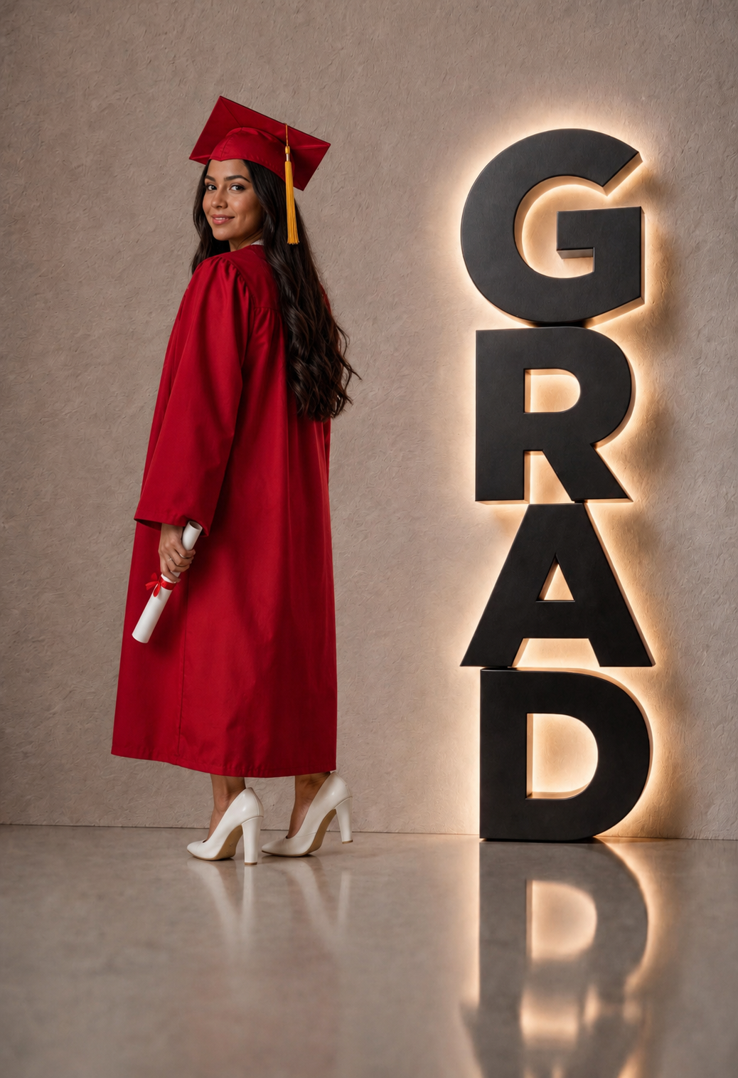 Graduation Digital Backdrop Set | 2026 Senior Photo Backgrounds with 3D GRAD Letters, 15 JPGs - Thumbnail 5