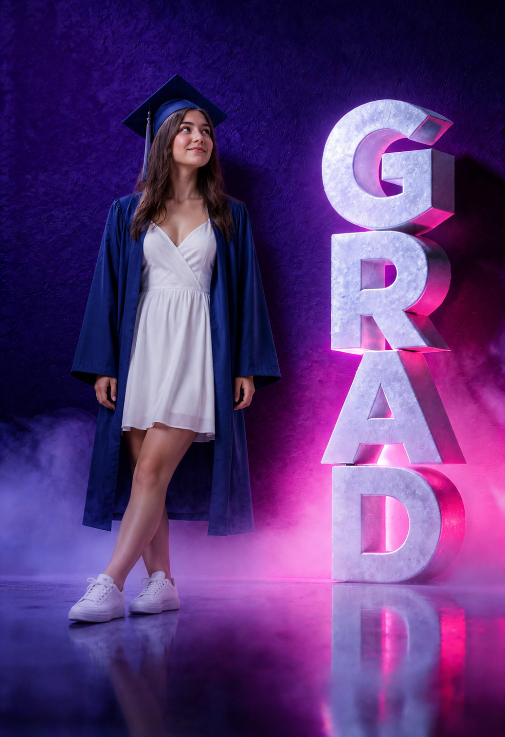 Graduation Digital Backdrop Set | 2026 Senior Photo Backgrounds with 3D GRAD Letters, 30 JPGs - Thumbnail 4