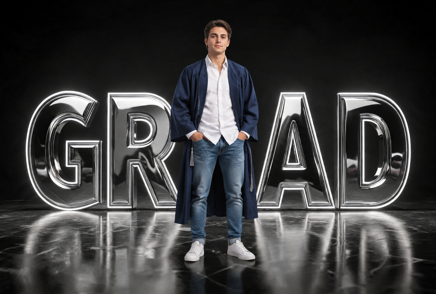 Neon Graduation Digital Backdrop, Grad Party Digital Background, Class of 2026 Photo Booth Backdrop, 15 JPG Files, Instant Download - Thumbnail 4