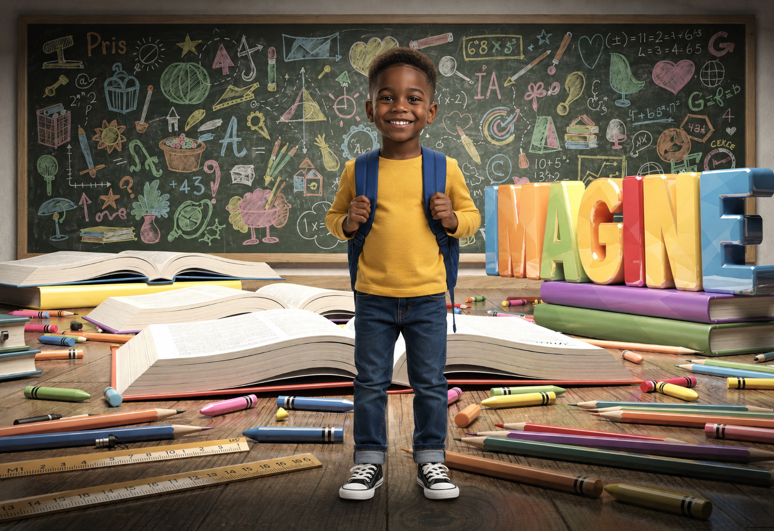 20 Back to School Digital Backdrops Bundle | School Portrait Backgrounds | Composite Photo Templates | Classroom Photography Backdrops - Thumbnail 5