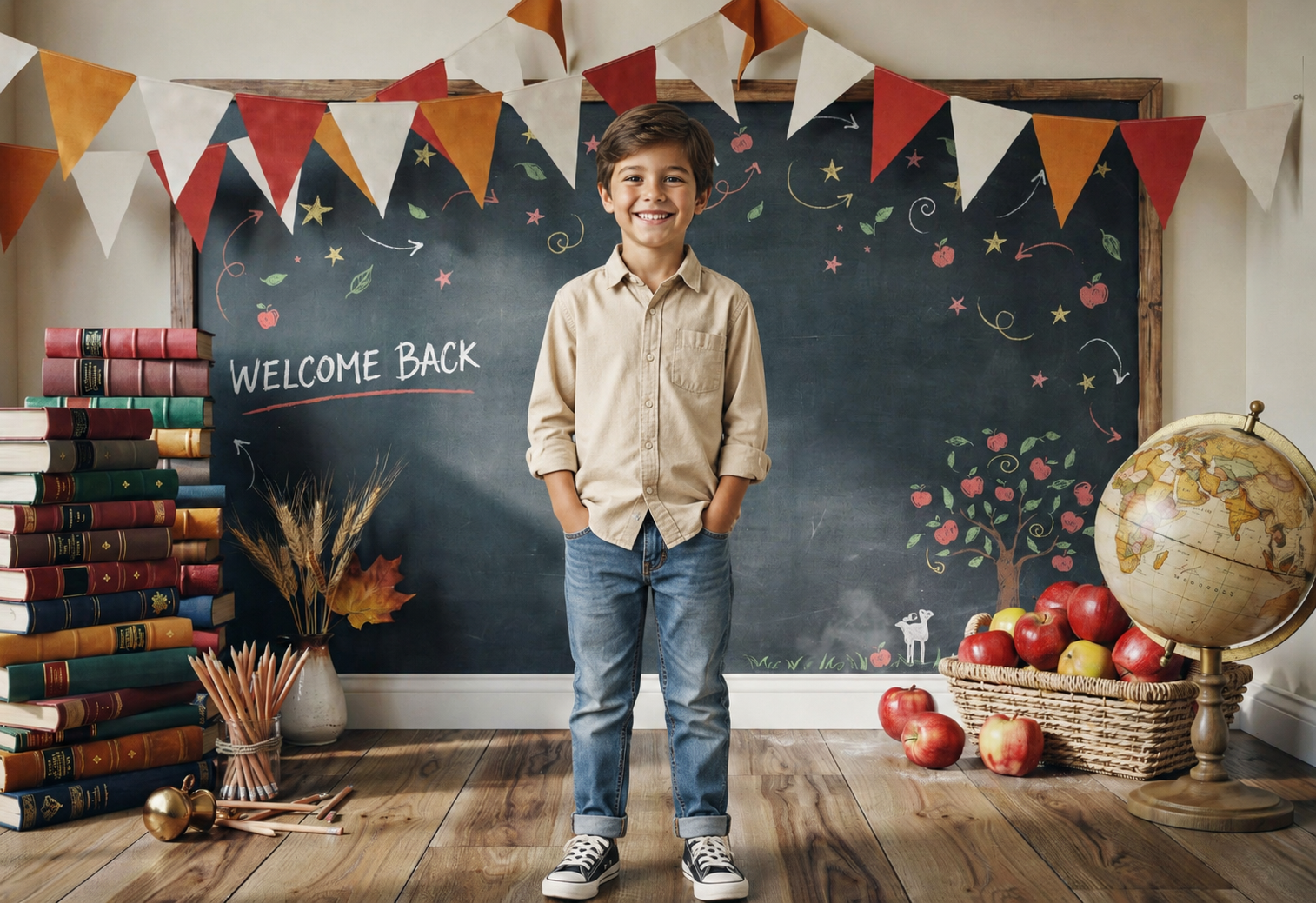 30 Back to School Digital Backdrops Bundle | School & Preschool Portrait Backgrounds | Classroom Photography | Photo Composites - Thumbnail 4