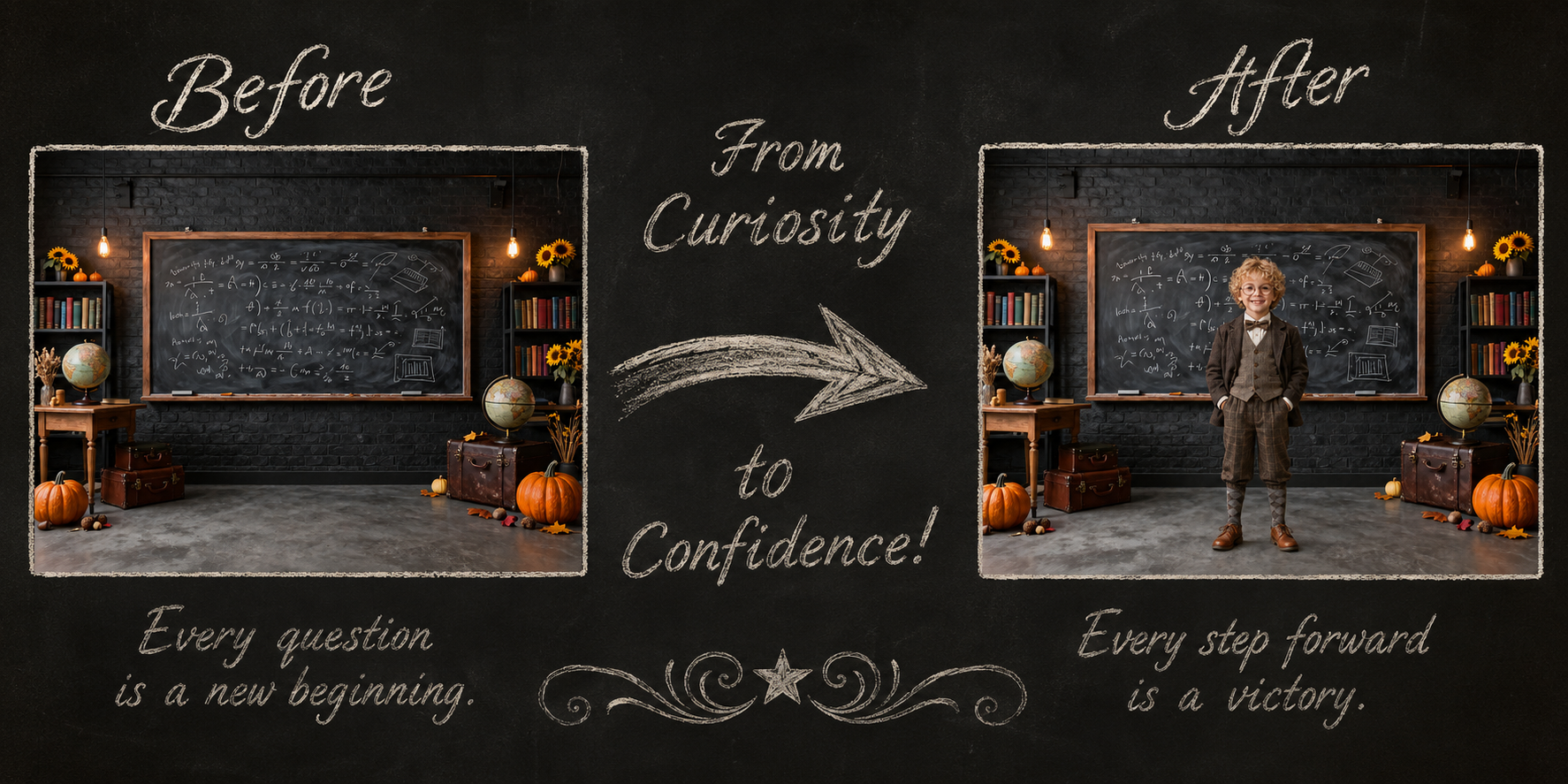 30 Fall Classroom Digital Backdrops, Back to School Backgrounds, Autumn School Portrait Backdrops, Vintage Classroom Photo Bundle - Thumbnail 2