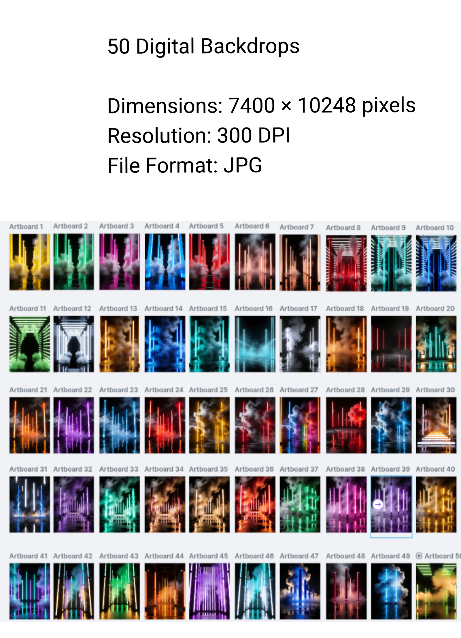 50 Neon Sports Digital Backdrops Bundle | Senior Athlete Portrait Backgrounds | Football Basketball Baseball Sports Backdrops - Thumbnail 9