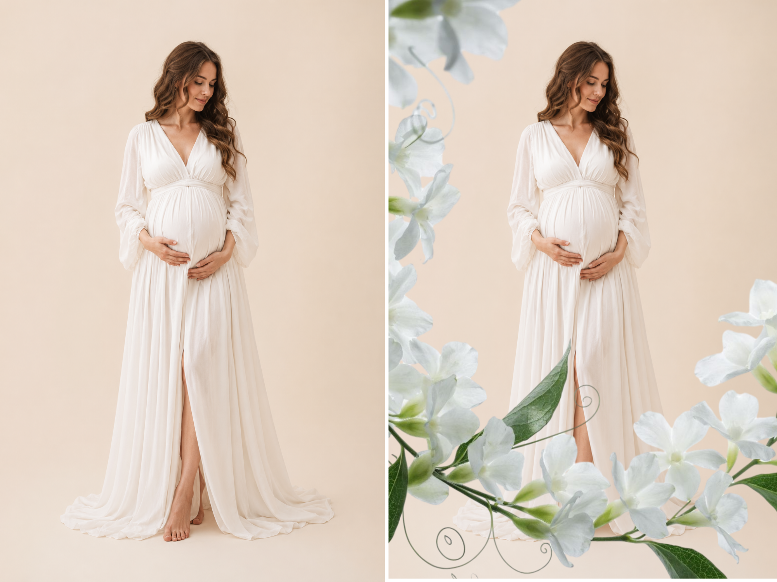 70 Floral Branch Overlays PNG, Flower Branch Photo Overlays, Spring Floral Overlay, Photoshop Overlay, Maternity, Family & Portrait Editing - Thumbnail 4