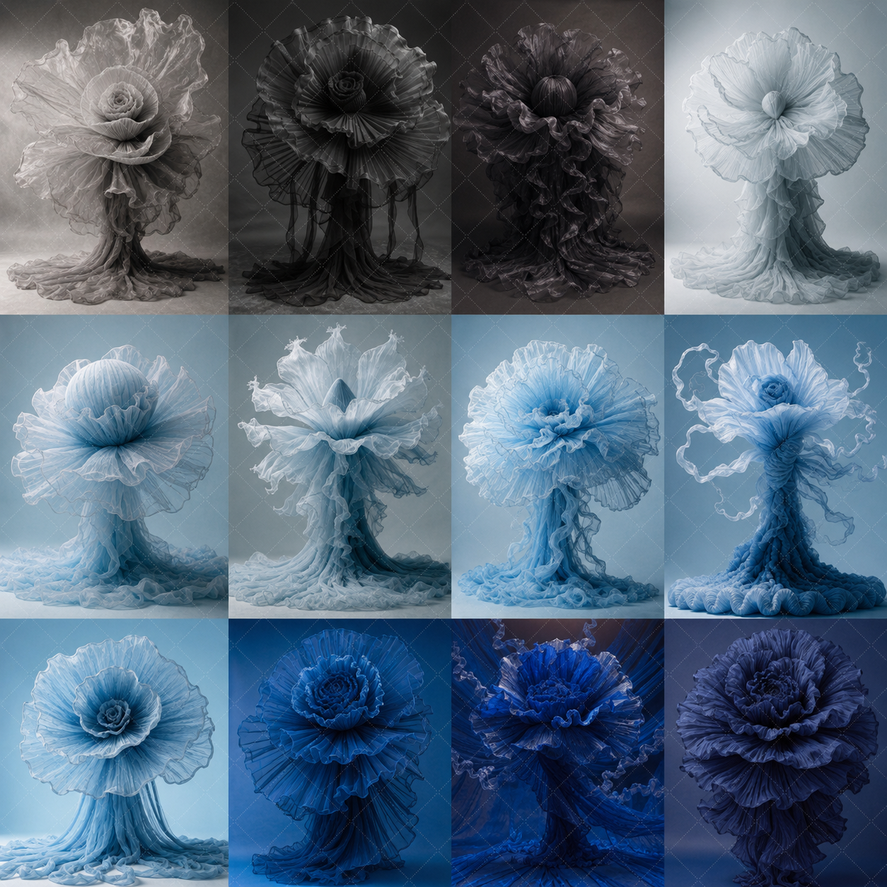 60 Fabric Flower Maternity Digital Backdrops | Luxury Fine Art Studio Portrait & Pregnancy Photography Backdrops - Thumbnail 10