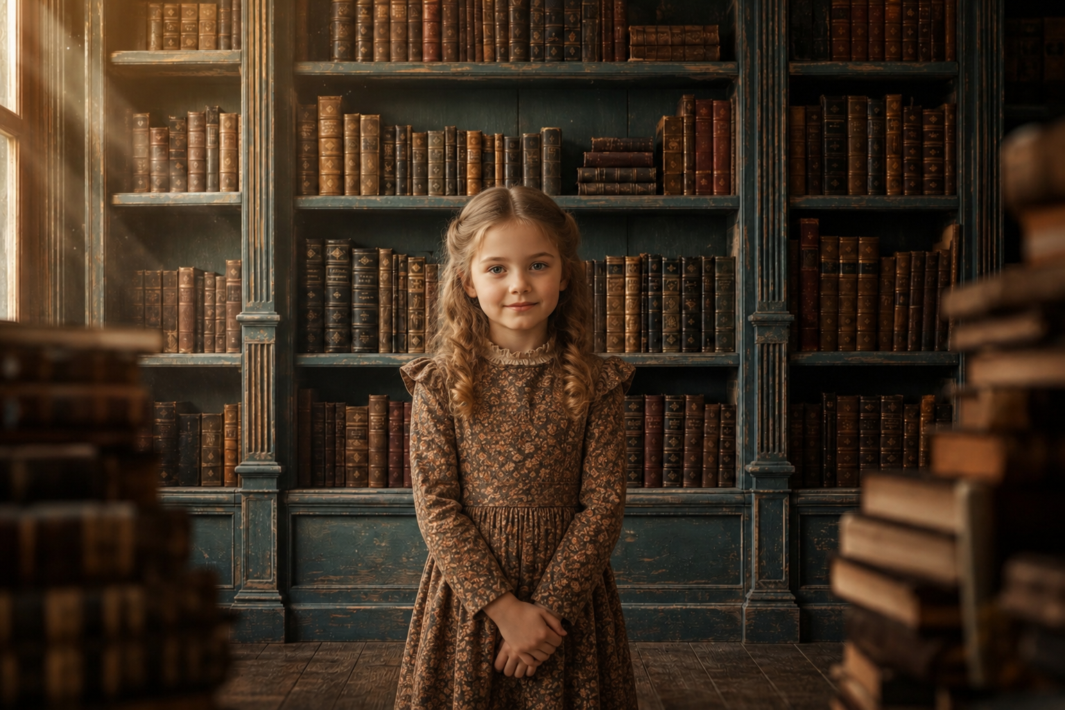10 Vintage School Digital Backdrops | Antique Classroom, Library, World Map, Chalkboard Portrait Backgrounds | High-Resolution JPG Download - Thumbnail 3