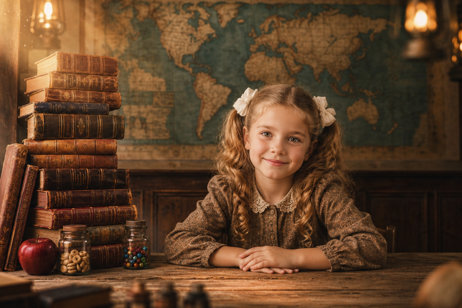 10 Vintage School Digital Backdrops | Antique Classroom, Library, World Map, Chalkboard Portrait Backgrounds | High-Resolution JPG Download - Thumbnail 4